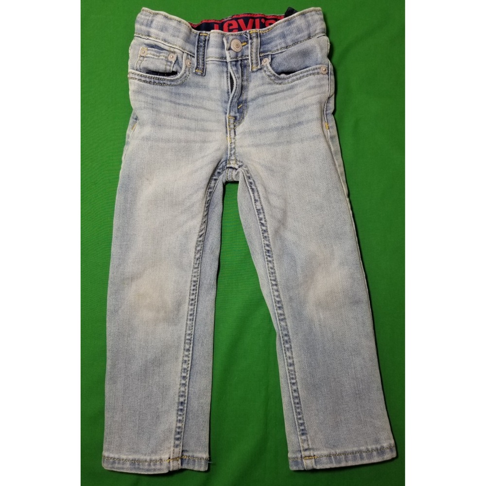Levi's 514 Straight Light Wash Adjustable Waist Size 3T